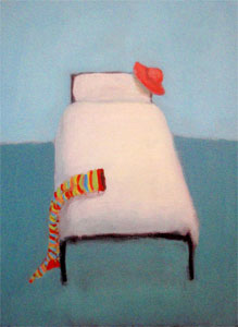 'Bed-Dress' image of original painting by Beth Richardson who has an online portfolio with art-spaces.com