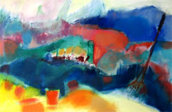 'Invite' image of original painting by AM Whaley who has an online portfolio with art-spaces.com